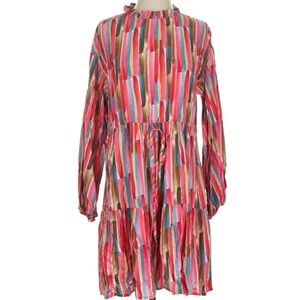 JODIFL Multicolor Striped Dress, Small, EUC